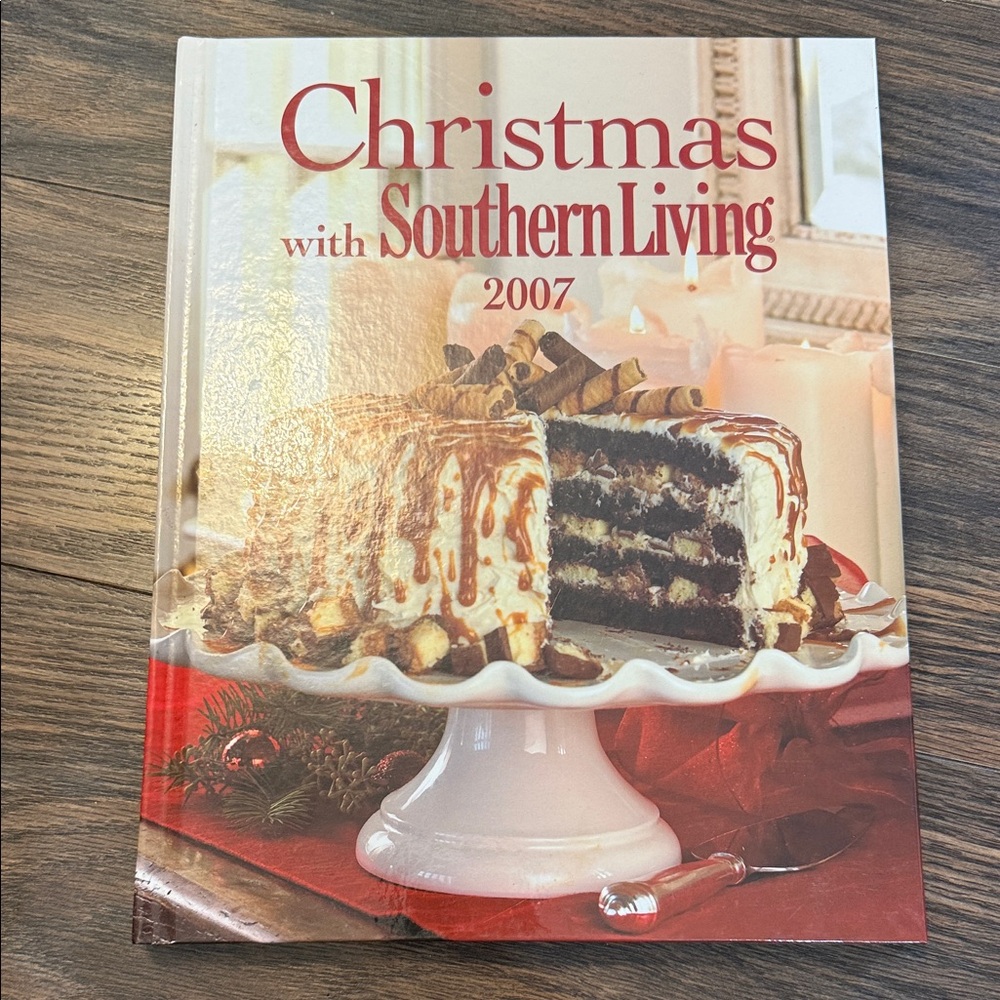 Southern Living Christmas Cookbook with Red and White Cover
